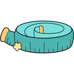 The illustration of a measuring tape