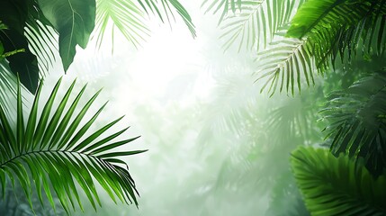 Obraz premium A beautiful tropical rainforest with a guided eco-tour showcasing flora and fauna