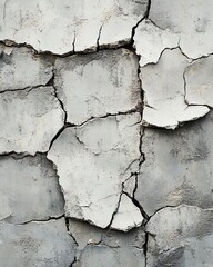 Obraz premium Textured concrete wall with fine cracks and gray tones, ideal for industrial themes