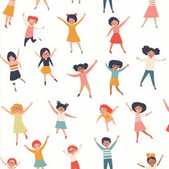 Children playing joyfully urban playground illustration cheerful environment aerial view fun concept