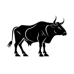 Simple black Bull Icon Vector Symbol