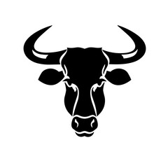 Simple black Bull Icon Vector Symbol
