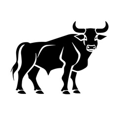 Simple black Bull Icon Vector Symbol