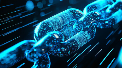 chain of links on a dark background
