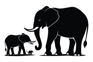 Fototapeta premium perfect vector elephant silhouette collection