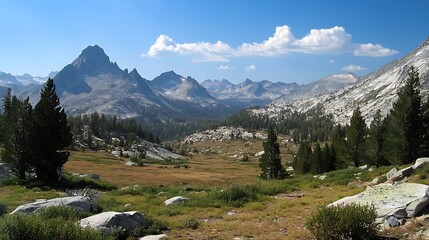 Majestic Mountain Vista: A Breathtaking Sierra Nevada Landscape