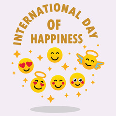 A graphic design celebrating International Happiness Day