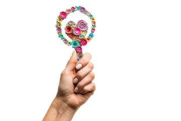 A heartfelt International Womens Day celebration, focusing on womens progress and empowerment isolated on transparent background