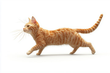 Realistic Portrait of a Graceful Cat with Striking Features.