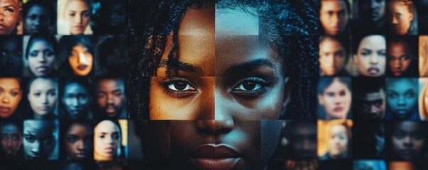 People Face Avatar Collage Generative AI