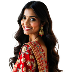 Indian Girl Isolated With Transparent Background