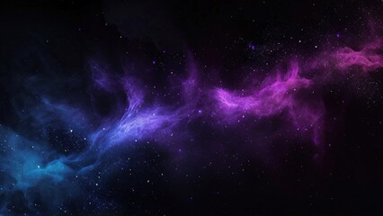 Obraz premium Cosmic Nebula Purple and Blue Gas Clouds in Space