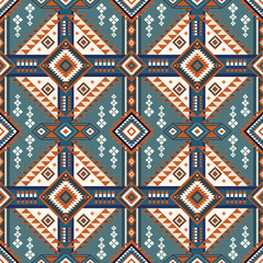 Navajo fabric pattern, bright and modern tones, traditional geometric patterns combined with a modern twist. Suitable for home decoration, textile and fashion applications, lifestyle products 
