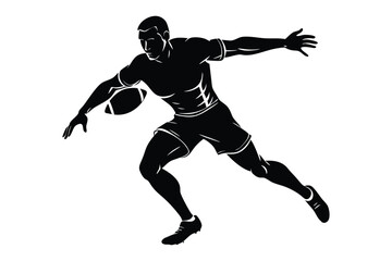 A rugby player silhouette style vector.eps