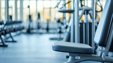 Modern Gym Interior: Fitness Equipment and Wellness