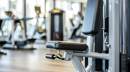 Modern Gym Equipment: Close-up of a Weight Machine