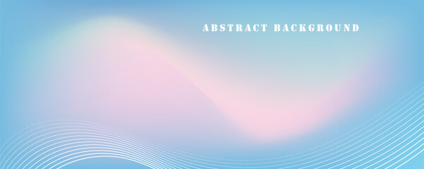 Abstract Gradient Wave Background in Soft Blue and Pink Tones