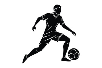 A soccer player silhouette style vector1.eps