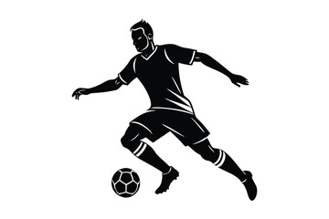 A soccer player silhouette style vector2.eps