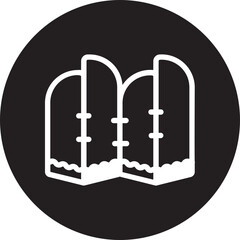 folding screen glyph icon