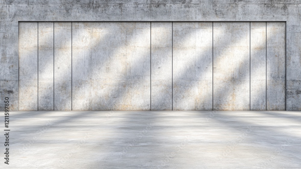 Aufkleber Concrete Wall with Subtle Shadows and Smooth Surface