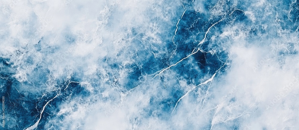 Fototapete Abstract blue and white marble texture with swirling patterns and soft gradients showcasing rich hues ideal for elegant design projects