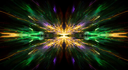 A captivating abstract artwork with a mesmerizing display of light.