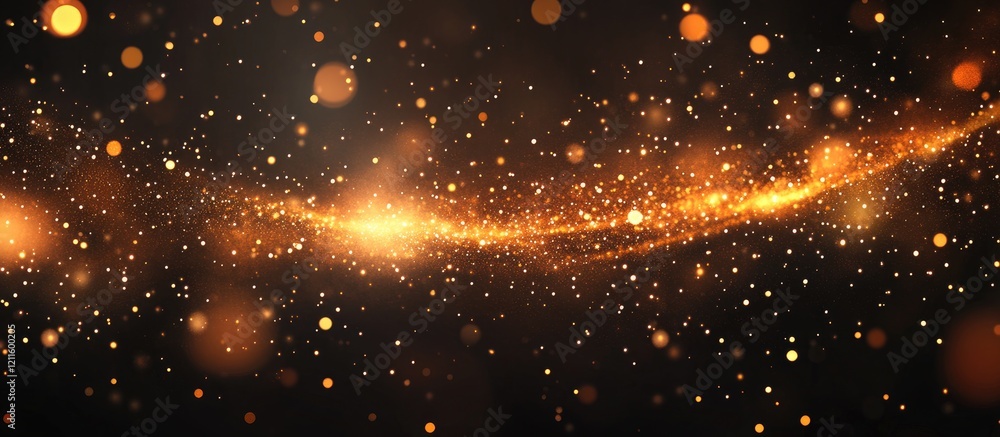 Leinwandbilder elegant abstract gold glitter texture with vibrant bokeh light effect on a dark background creating 