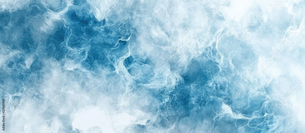 Fototapete abstract marbling texture featuring blended blue and white shades creating a soft, airy feeling with
