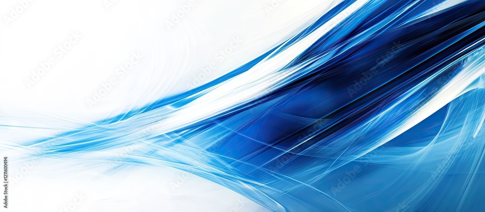 Leinwandbilder captivating abstract background with flowing blue and white waves creating a modern aesthetic in a s