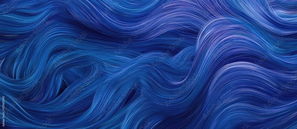 Poster dynamic abstract background with flowing blue waves in various shades creating a sense of innovation