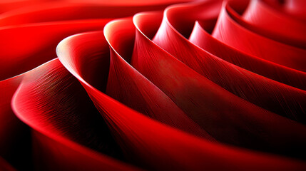 Fototapeta premium Crimson Abstract: Dynamic Red Curves and Waves, Intense Background Texture