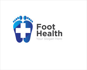 Obraz premium cross foot health care logo designs for medical service