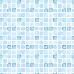 Seamless Blue Tile Mosaic Pattern