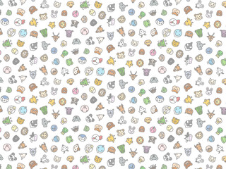 ミニ動物の壁紙イラスト
