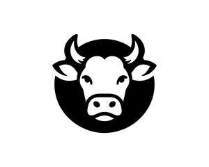Cow logo vector. Animal farm. Cow icon vector illustration.