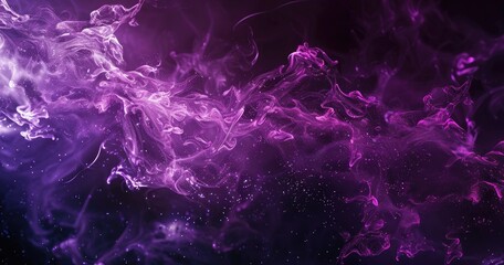 Abstract swirling purple and black smoke-like patterns with a cosmic feel.
