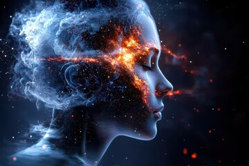 Abstract art and the universe a journey into mental health awareness