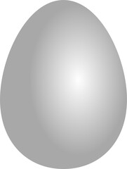 vector illustration of undecorated easter eggs in grey color