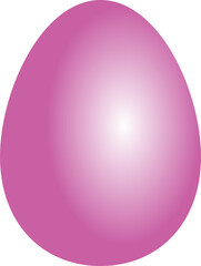 vector illustration of undecorated easter eggs in pink color