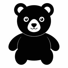 Teddy bear vector icon on white background.