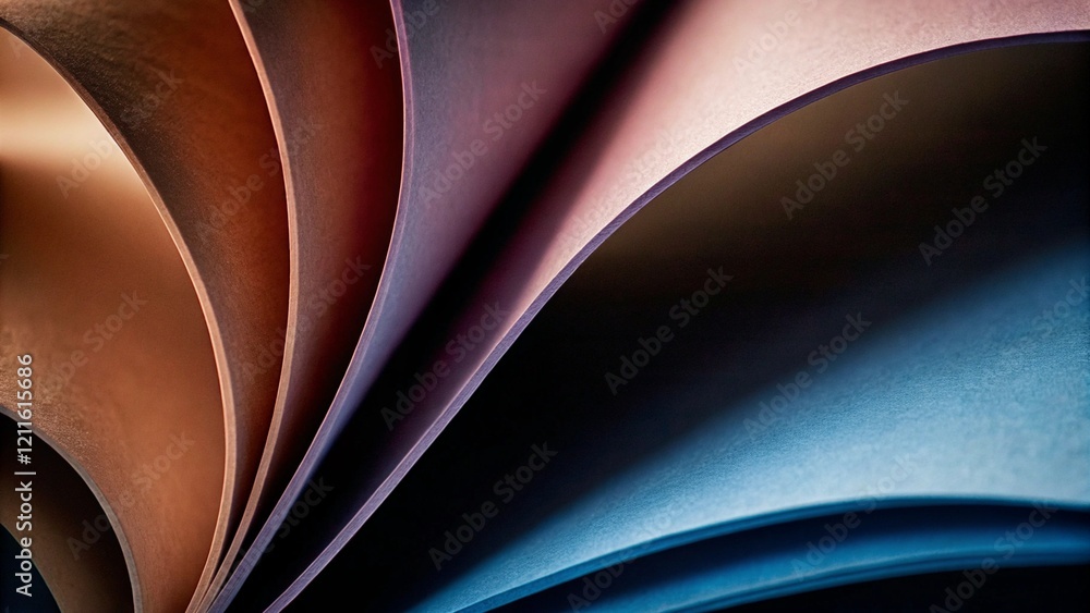 Poster Texture of folded toned paper in minimalist style with bright colors, abstract background pattern in modern aesthetic design, ideal for creative projects and contemporary visual compositions