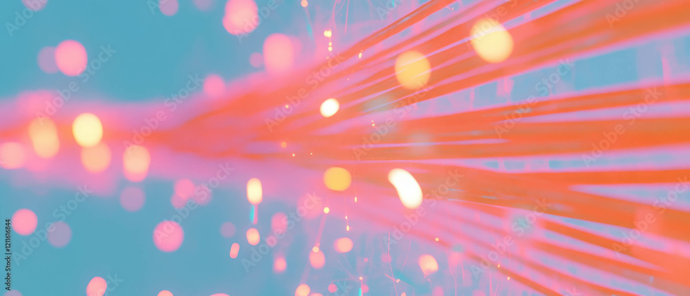 Poster vibrant abstract representation of thick cables emitting sparks in a dynamic industrial setting