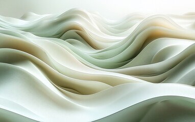 Obraz premium Abstract flowing pastel waves, soft curves, elegant design.