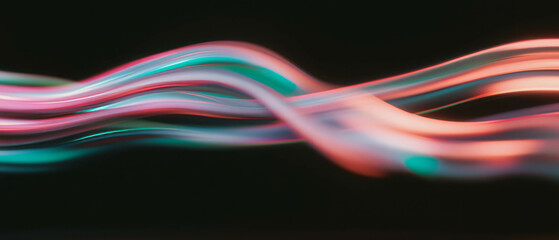 Abstract representation of color-changing wires illustrating data flow dynamics