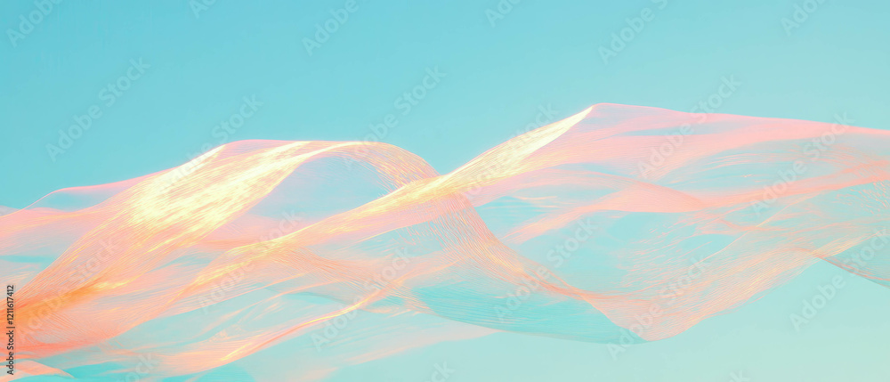 Poster Wires intertwining to create a landscape of exploration and travel in an abstract setting