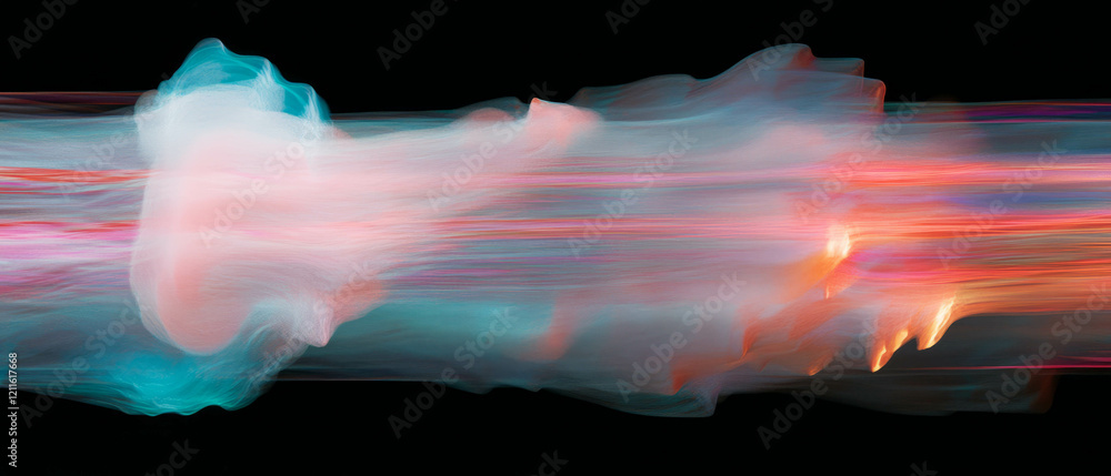 Aufkleber Abstract visuals with wires responding to user interactions and dynamic motion