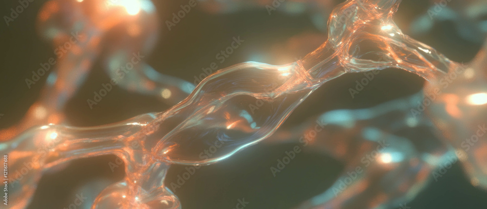 Poster wires display dynamic movement in an abstract background of virtual forces and interaction