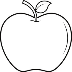 apple outline icon for coloring page 
