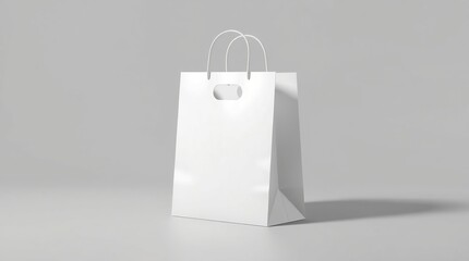 A white shopping bag on a black background with a green shopping bag nearby, mockup template